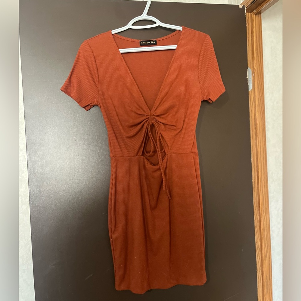 Rust Orange mini Dress